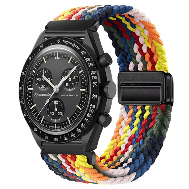 Universal Nylon Loop Strap - 22mm, Magnetic Weave Bracelet, 20mm Adjustable Band