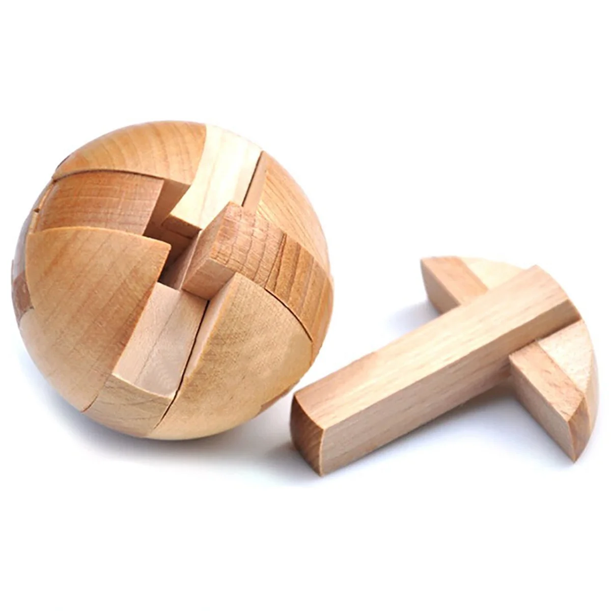 BAAU 3X Wooden Puzzle Magic Ball Brain Teasers Toy Intelligence Game Sphere Puzzles for Adults/Kids