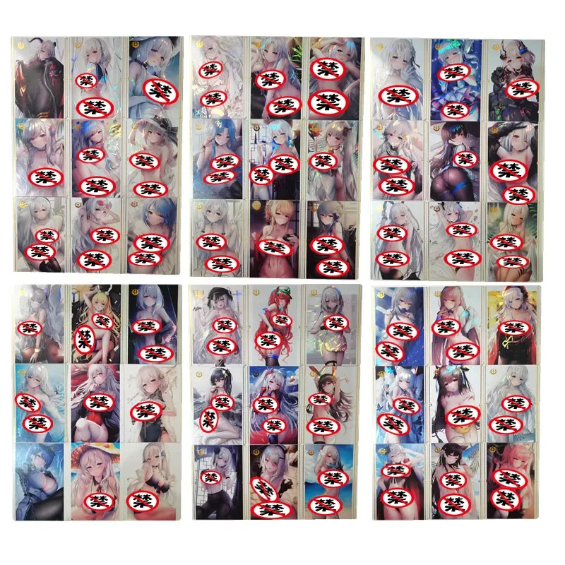 

54pcs/set Anime ACG Kawaii Cute Girl Swimsuit Sexy Nude Card Classic Manga Game Model Collection Card Gift Toy