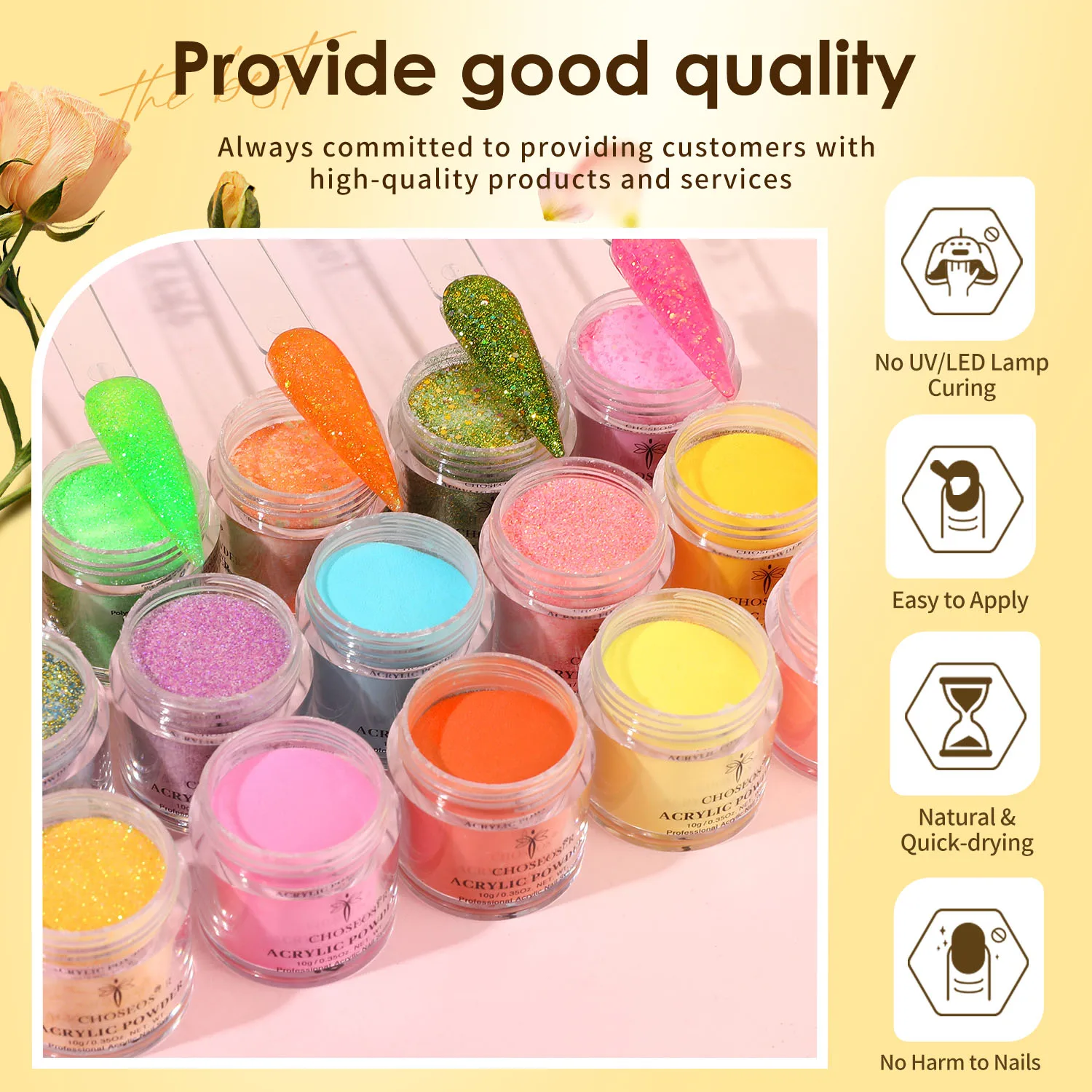 20 Color Acrylic Nail Powder Set, Fine Glitter, Ideal For Women Party Favors 3