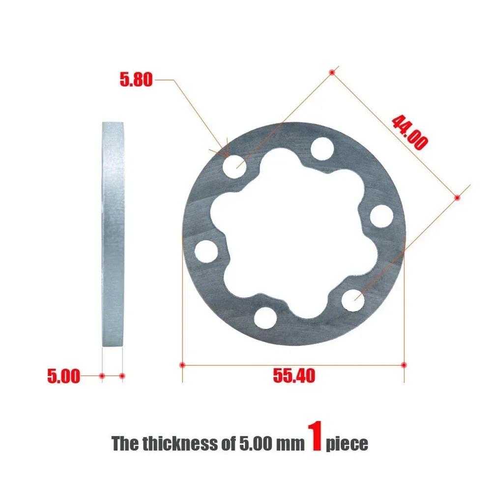 4PCS 전기 스쿠터 브레이크 가스켓 스페이서 6 홀 디스크 와셔 2/5mm 자전거 브레이크 44MM 디스크 로터 파 용 스테인레스 스틸 볼트