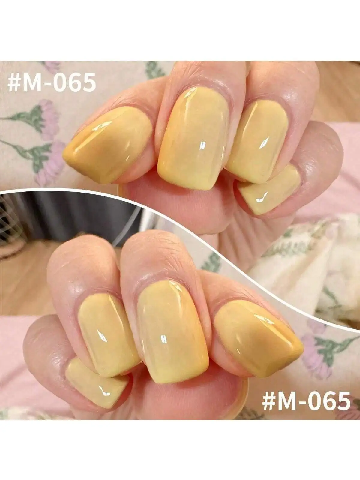 1pc 15ML 크림 옐로우 젤 매니큐어 무향 UV LED 포뮬러, 인기 있는 녹색 색조, 봄을 위한 완벽한 선물