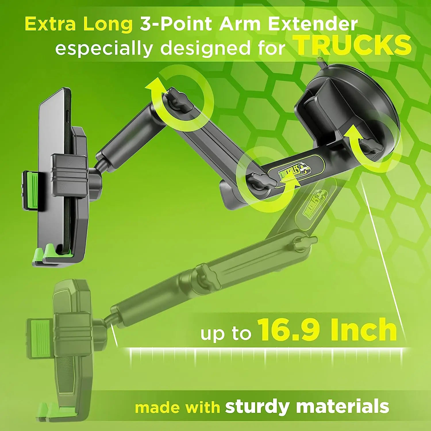 Windshield Car Phone Mount 360-Degree Rotation Long Arm Gps Holder Strong Suction Cup Dashboard Nrack phone holder,mobile phone holder,gps holder,gps suction cup mount