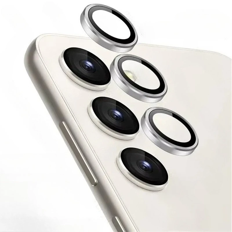 Aluminium Alloy Ring Camera Protector with HD Tempered Glass Film