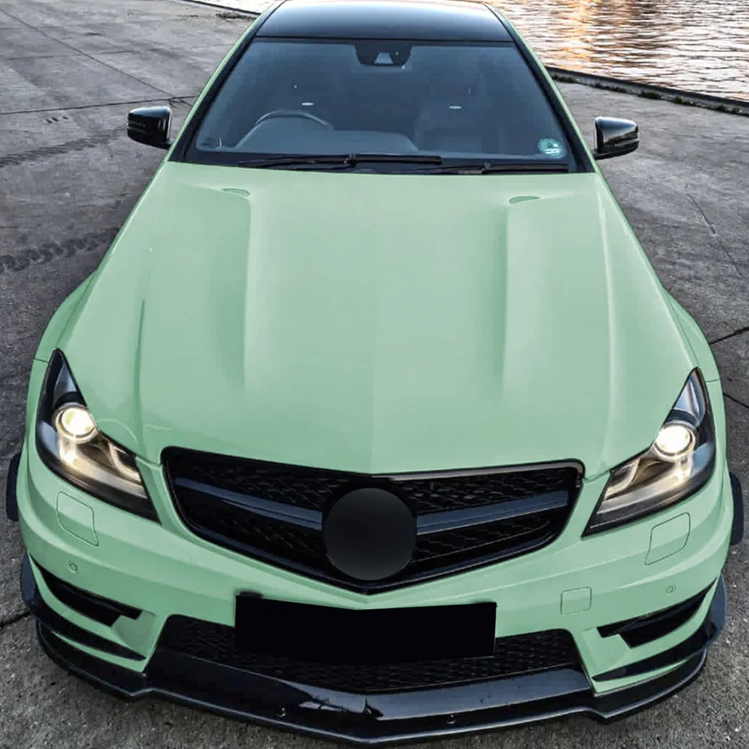 메르세데스 벤츠 C 클래스 W204 S204 C63 AMG 2011-2014 자동차 디퓨저 스포일러 블레이드 바디 키트 가드 용 앞 범퍼 립 스플리터