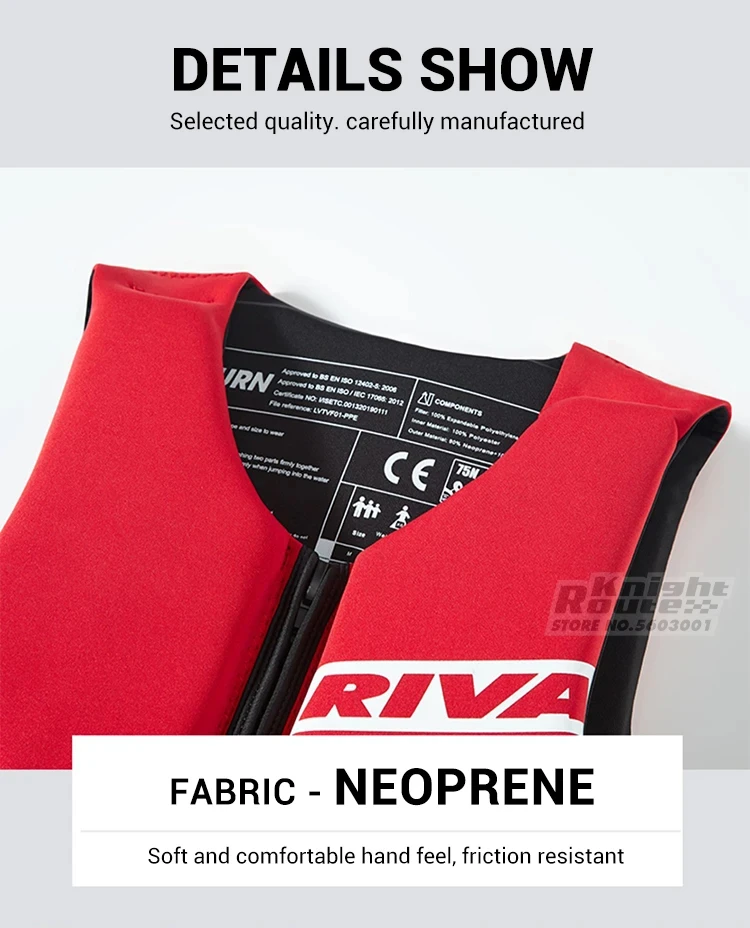 Schwimmweste Erwachsene Surf weste Kajak Wakeboard Motorboote Floß Rettungsboot Ski Wassersport Schwimmen Drifting Rescue Schwimmweste – Detail 6