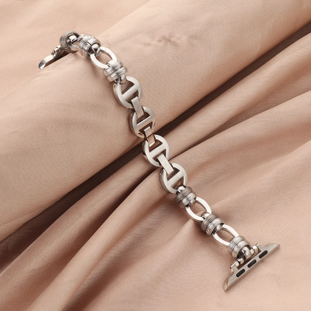 Metal Strap For Apple watch UItra 8 7 45mm 41mm Sports stainless steel chain bracelet Band iWatch series 6 5 4 SE 44mm 40mm 42mm