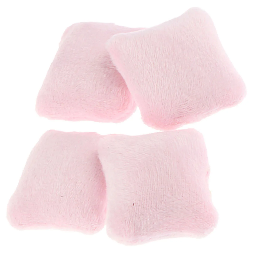 

6pcs Miniature Throw Pillows Tiny Lint Sofa Cushion Model Mini House Accessories