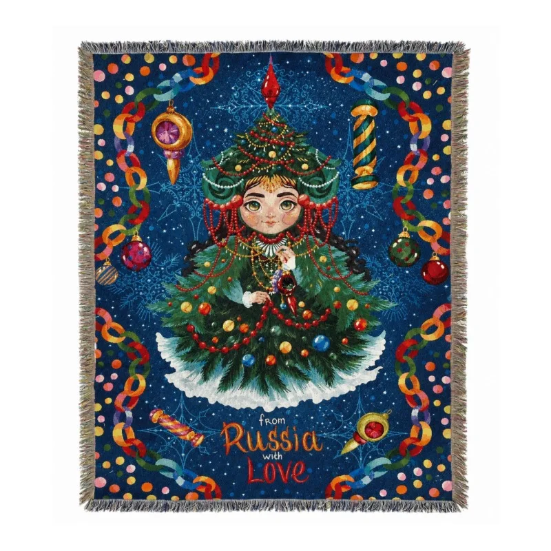 Festive Nutcracker Christmas Tree Throw Blanket – Soft & Cozy Holiday Decor Quilt