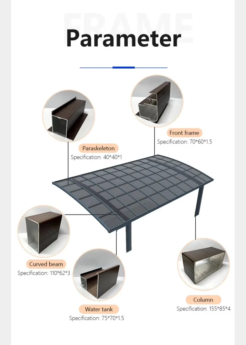 Modern Portable Metal Carport Shelter 3