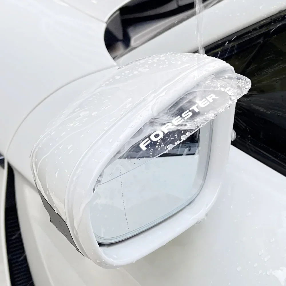 2PCS Car Side Rear View Mirror Rain Eyebrow Covers Snow Guard Cover Car Accessories For Subaru Forester SF SG SJ SH SK 2000- rearview mirror rain shield rearview mirror rain eyebrow car rearview mirror visor rearview mirror rain guard rearview mirror visor