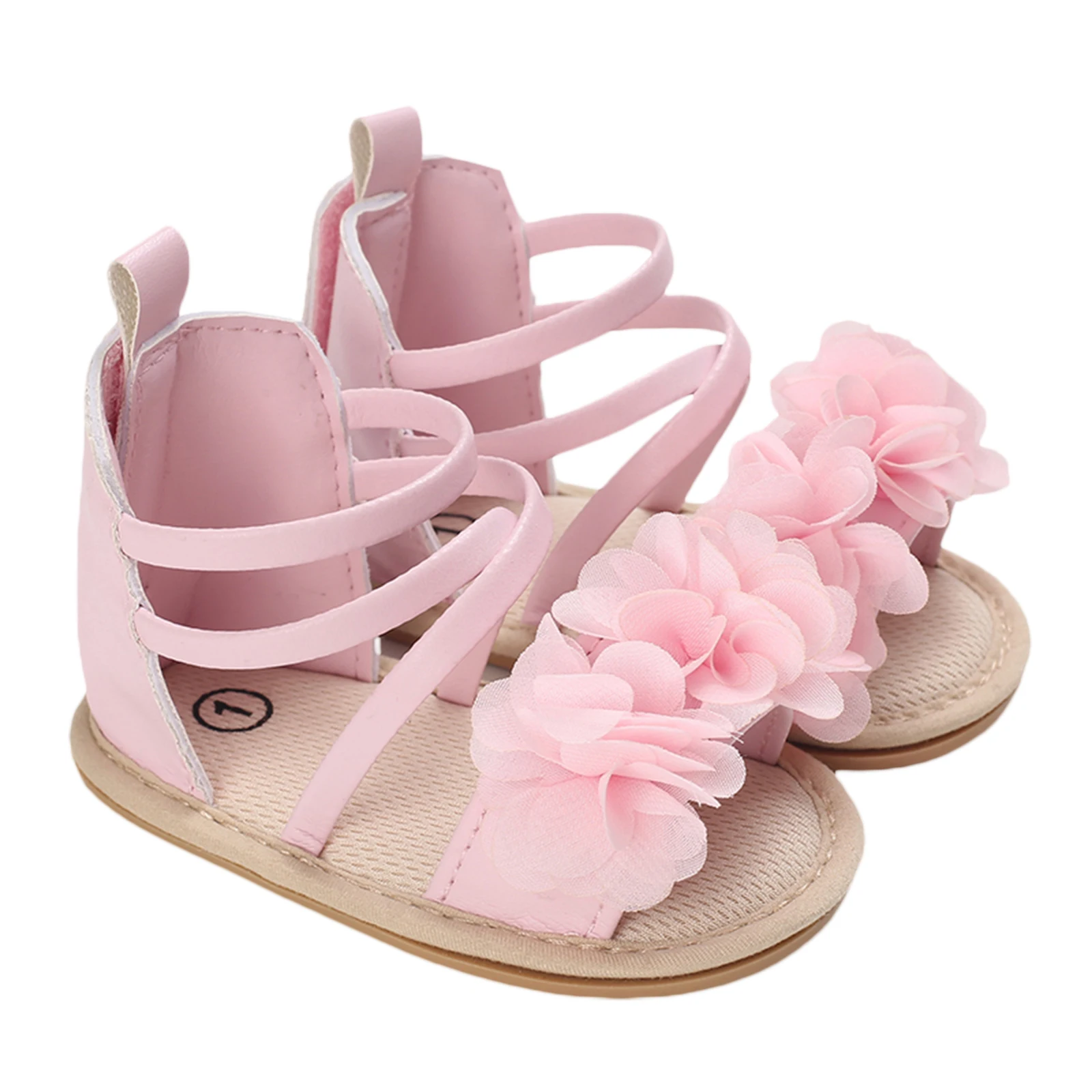 Kids Sandals Baby Sandals -04-12 Lioraitiin 0-18M Infant Baby Girls Casual Sandals Flower Patchwork Bandage Soft Sole Non-Slip Princess Flat Shoes