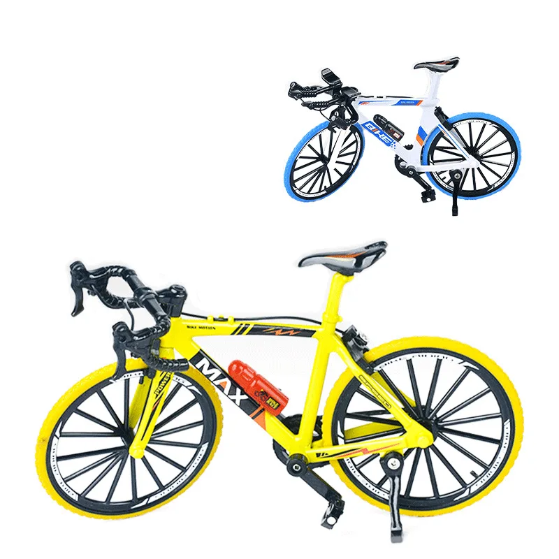 Finger Bike Toys 1:8 Colorful Alloy Diecast Mini Mountain Bike For Boys