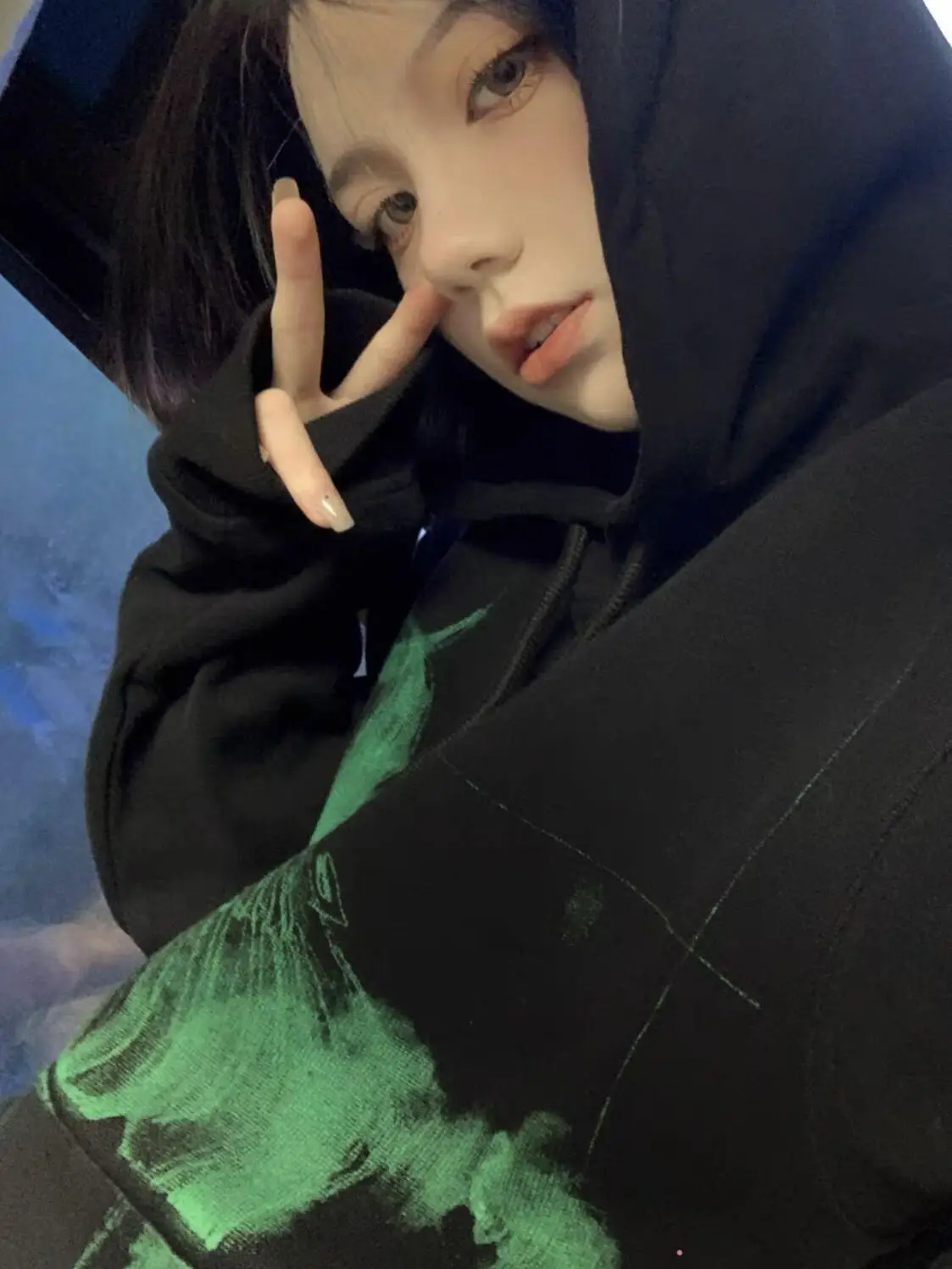 Spring and autumn American all-match special-shaped skeleton print hoodie loose casual men's and women's hiphop top y2k