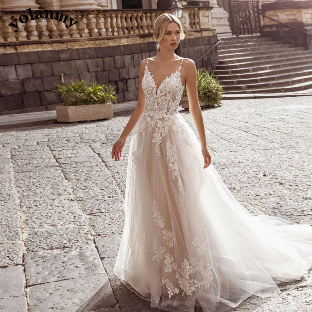 

YOLANMY 2 Гламурные свадебные платья для свадьбы, Аппликации, свадебные платья на заказ