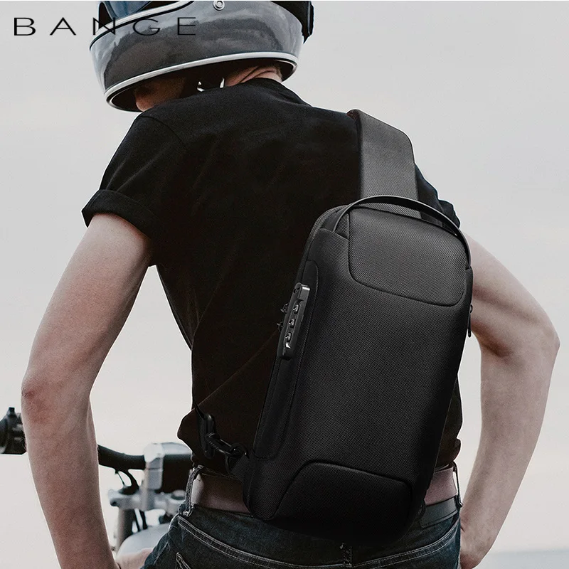 Waterproof Oxford Crossbody Bag with USB for Men