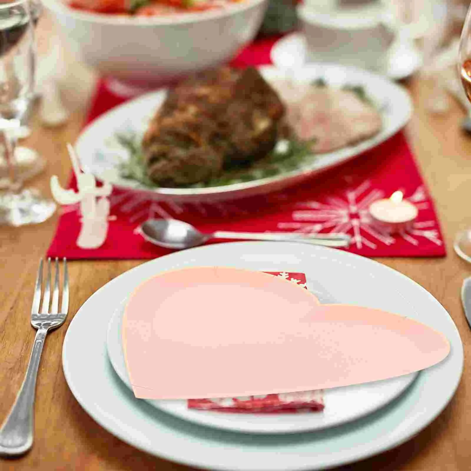 1 Set of Food Serving Paper Plates Tissues Heart Shaped Cake Plates Home Party Tableware party tissue
