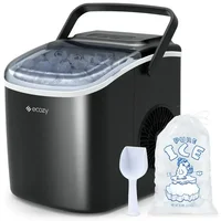 ecozy Portable Countertop Ice Maker Machine, 9 Ice Cubes in 6 Minutes, with Ice Bags, Scoop, and Basket for Kitchen 1