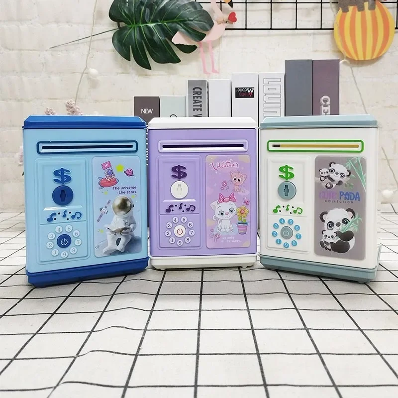 ATM Bank with Electronic Music & Key Lock Kids Interactive Savings Bank Toy Educational Money Management Learning Toy for Kids