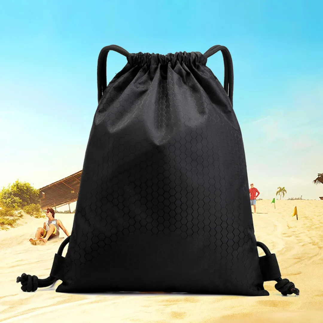 Folding Gym Bag 5 Colors Waterproof Adjustable Drawstring Pocket