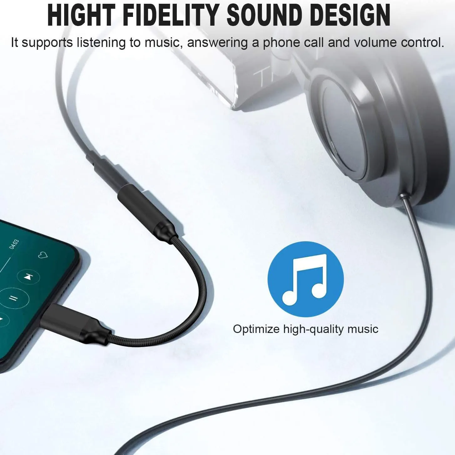 Premium USB Type-C to 3.5mm Audio Adapter Cable
