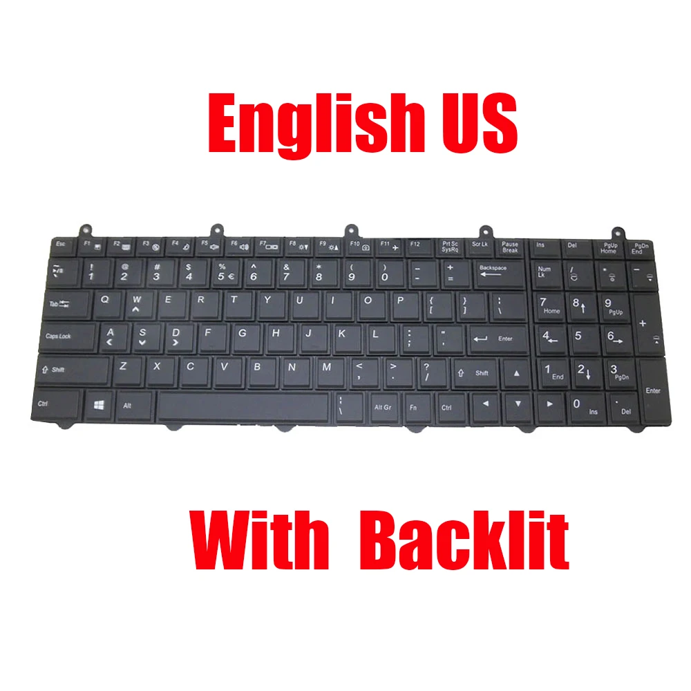 Клавиатура US для ноутбука Prostar P150SM P151SM P151SM1 P157SM P170SM P177SM P370SM P370SM3 P375SM P375SMFP377SM P377SM3 P377SMF-A