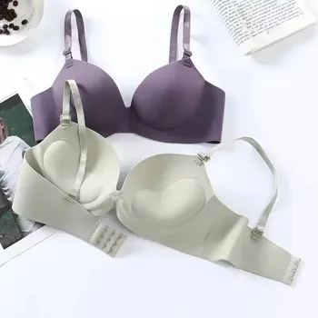 Women Seamless Bra Sexy Push Up Bralette No Wire Girls Students Breathable Lingerie Fashion 3/4 Cup Wireless Female Lingerie 1
