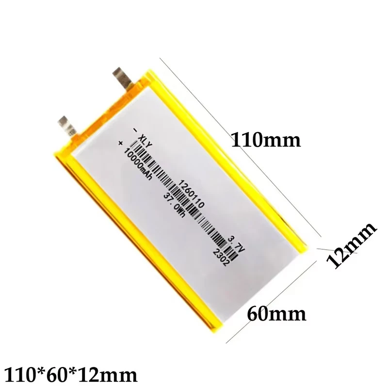 3.7V 10000mAh 1260110 Batteria Batterie ai polimeri di litio Lipo Li-Po Celle ricaricabili per Power Bank Laptop Luci da campeggio Fai da te - immagine 3