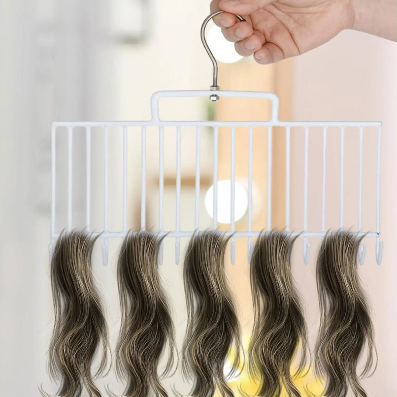 Hair Extension Hook Stand Display Portable Wig Holder for Shop Women Adults