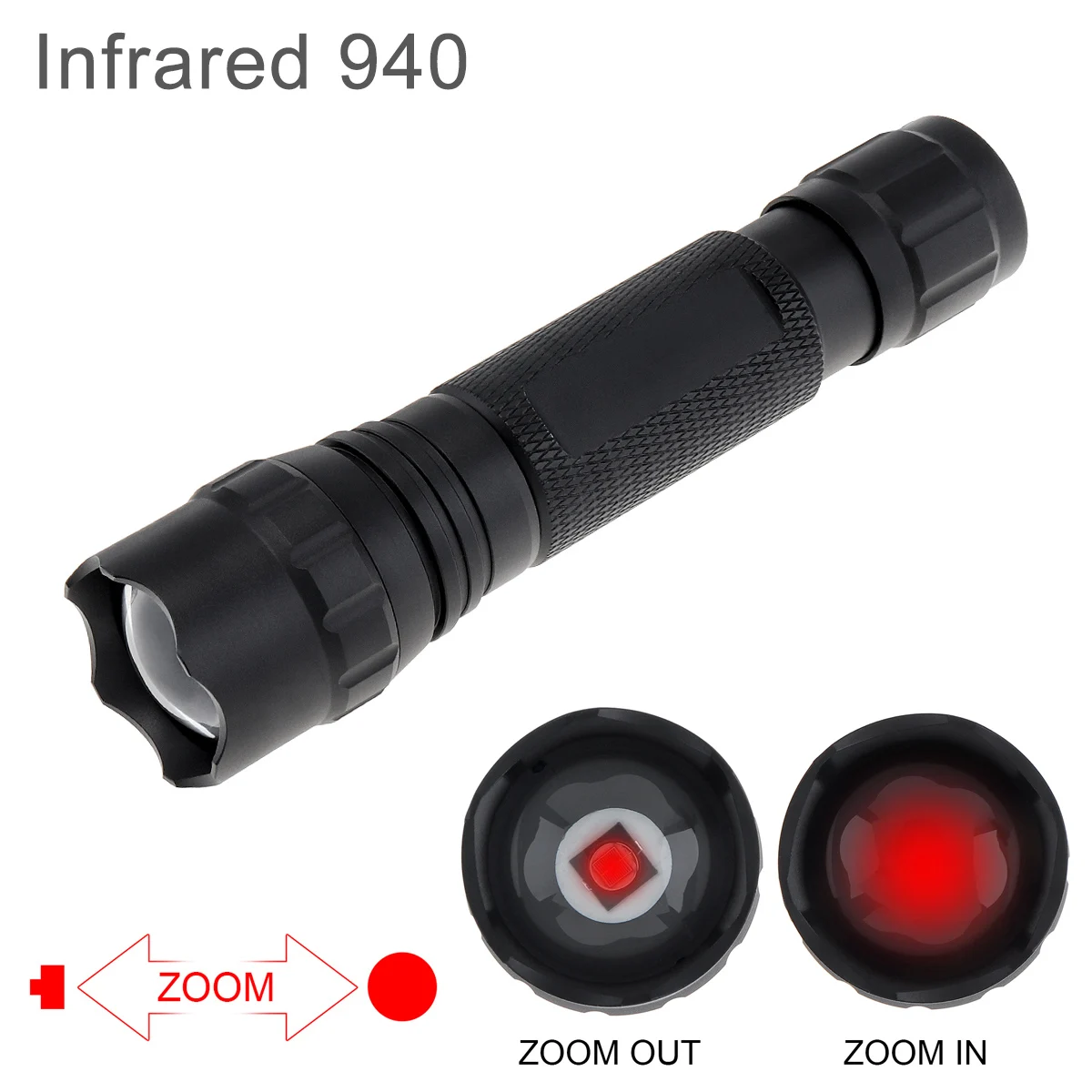 501F миниатюрный светодиодный инфракрасный IR 940nm фонарик с ночным видением ручной