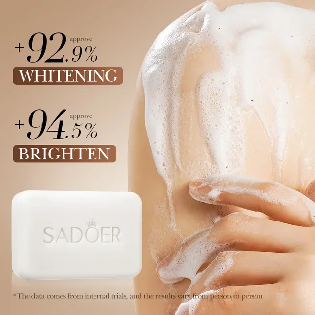 SADOER Niacinamide Arbutin Facial Soap Moisturizing Brightening Deep Cleansing Body Face Wash Foam Facial Cleanser Handmade Soap 4