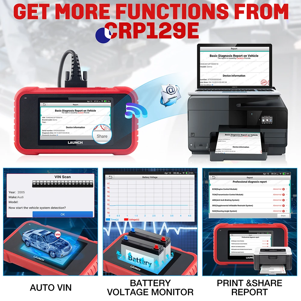 LAUNCH CR3001 OBD2 Valise Diagnostic Auto Scanner Auto Diagnostic