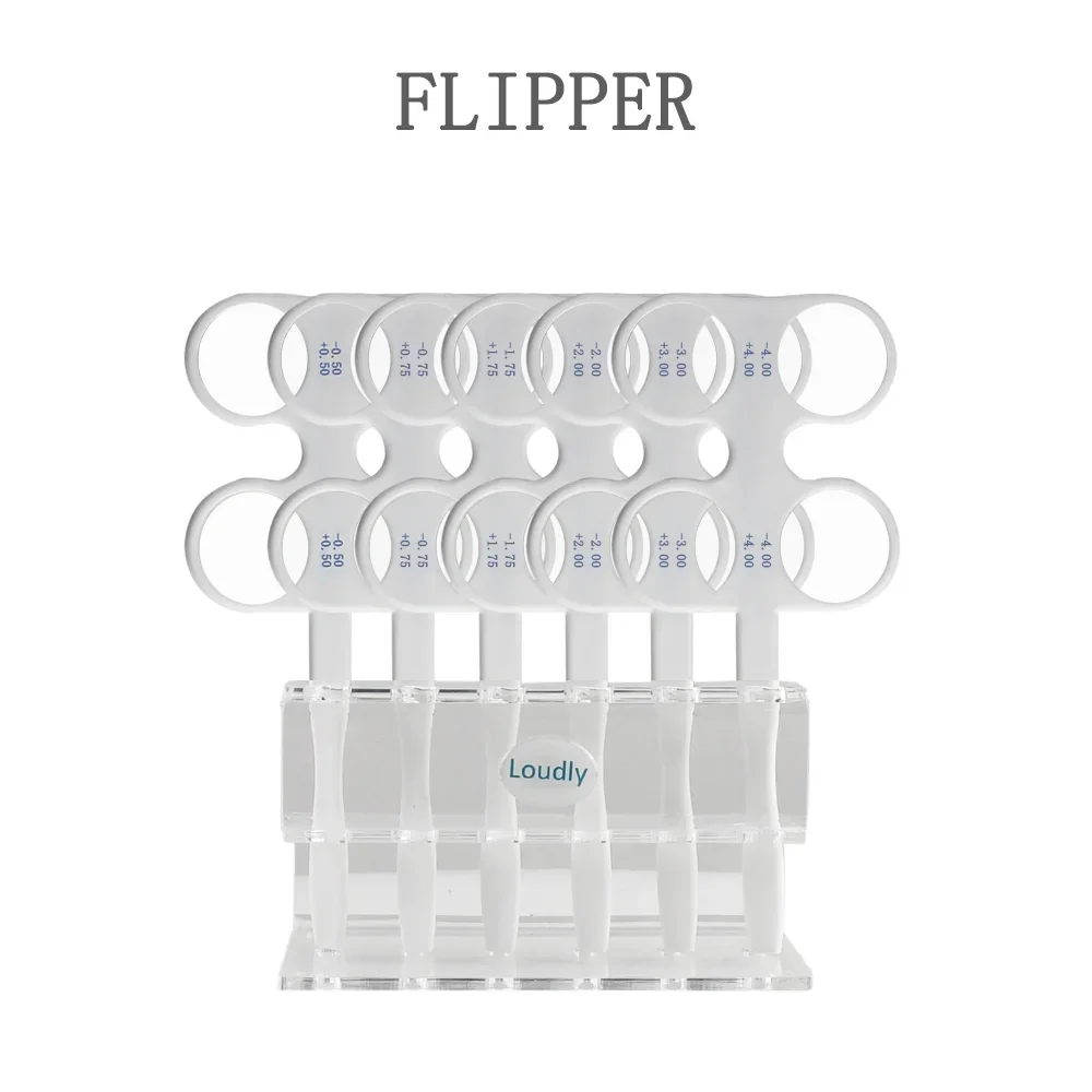 Loudly Optometry Flipper 4 렌즈 광학 플리퍼 전문 시력 검사 도구 (눈 검사 및 정시력 교육용) FL-1