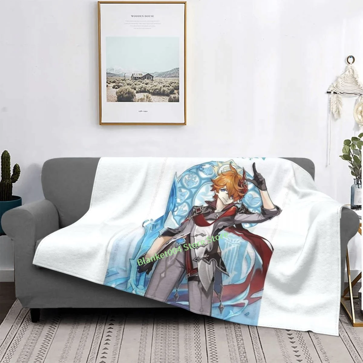 

Childe Genshin Impact Throw Blanket 3D printed sofa bedroom decorative blanket children adult Christmas gift