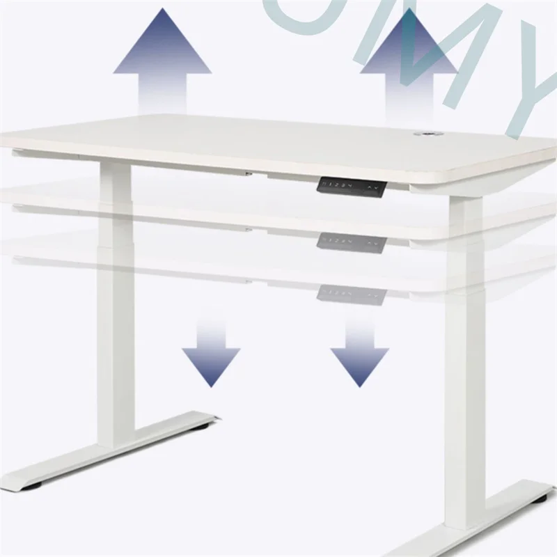 Lifting Three Section Dual Motor Table Desk Frame Height Adjustable Standing Desk Memory Control Home Office