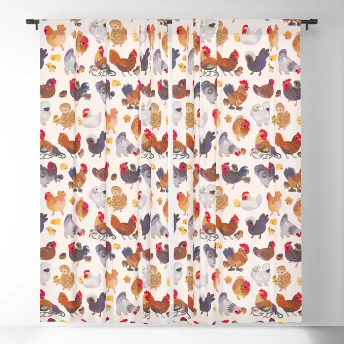 

Chicken And Chick Blackout Curtains 3D Print Window Curtains For Bedroom Living Room Decor Window Treatments