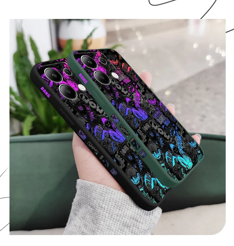 Blackface Clown Handyhülle für Xiaomi Redmi Note 14 13 12 12S 11 11S 10 10S 9 9S Pro Plus 4G 5G Flüssigsilikonhülle – Detail 5