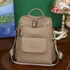 Large Capacity Solid Color Designer Women's Backpack Waterproof Wear-resistant High-quality Leather Travel Back Pack For Women 1