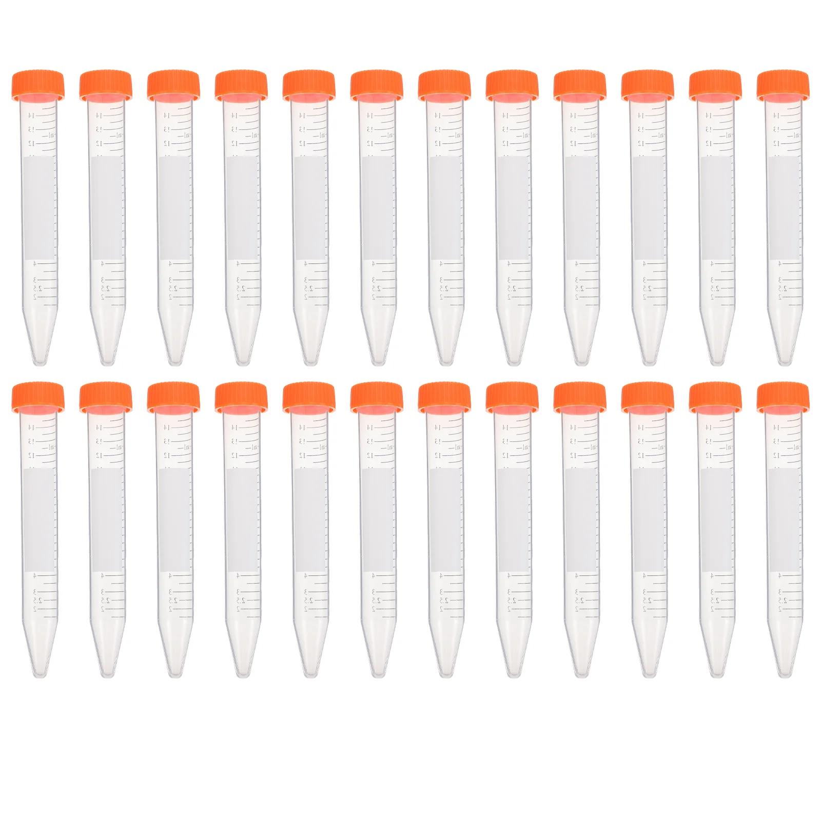 

25Pcs 15ml Centrifuge Tubes Test Tube Vial Sample Container Conical Bottom Graduated Marks- Leak and Screw Cap for Laboratory