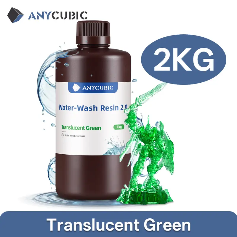 ANYCUBIC Water-Wash Resin For LCD 3D Printer High Precision Low Odor Low Viscosity 3D Printing Standard Photopolymer - Image 8