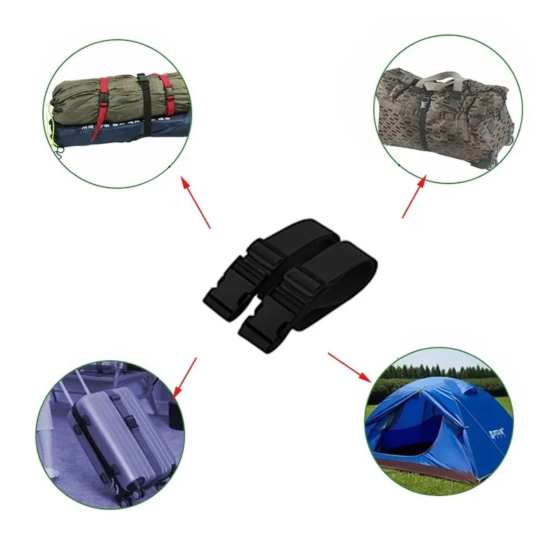 Adjustable Travel Tied Durable Nylon Cargo Tie Quilt Storage Strap Down Luggage Lash Belt Strap With Buckle Camping Tool cargo straps cargo tie down strap tie down straps lashing strap