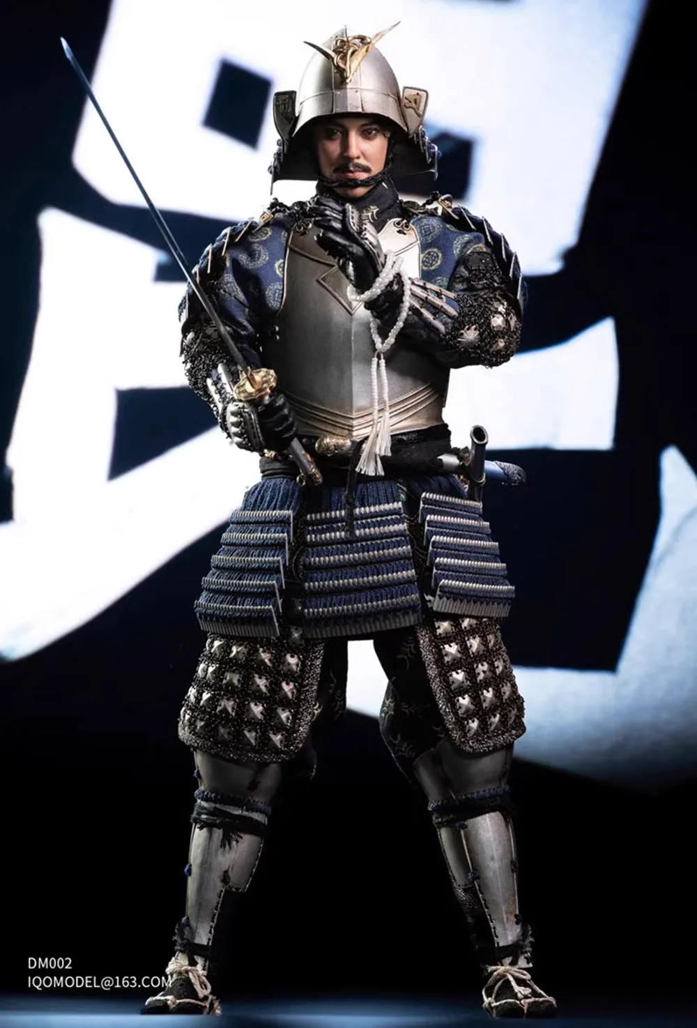 

1/6 IQO DM002 Vintage Asia Japan Dragon Warrior State Soldier General Alloy Material Hand Armor Tight Armor For 12" Action Doll