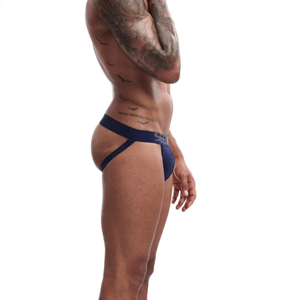 

Men Sexy Underwear Pure Cotton Solid Color High-Quality Pure Cotton Thong Double Ding Fashion Underpants Formal Men'S Briefs