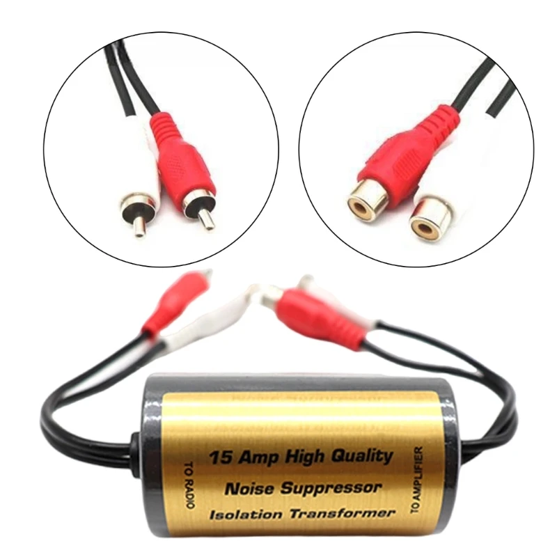 Upgraded Ground Noise Isolator Noise Filter Suppressor Reducer for Car Radio/Home Stereo Systems