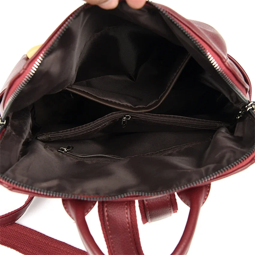 Fashion Backpack For Girls Famous Brand Leather Backpack Women Shoulder Bag Elegant School Bags For Teenage Girls Mochila Mujer - 4