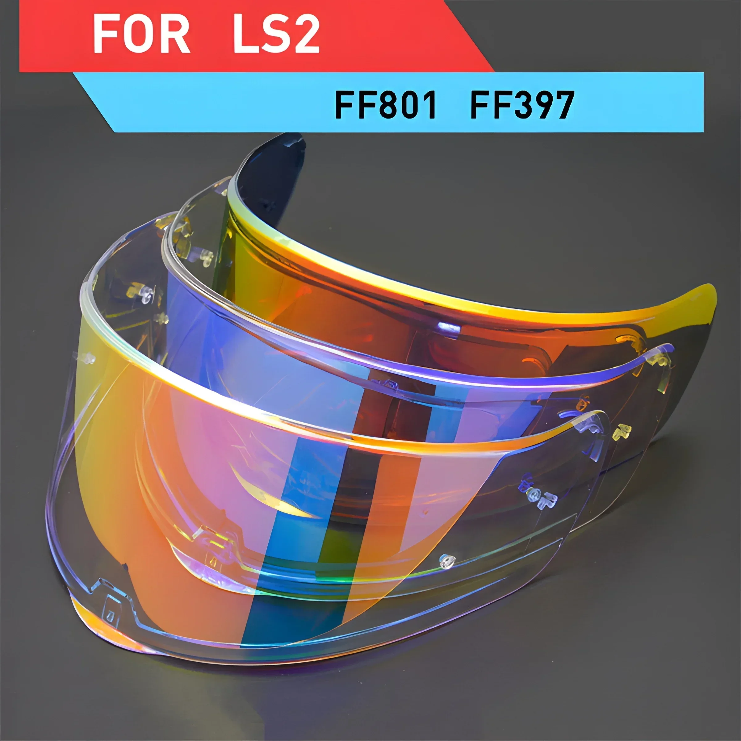 Ls2 Ff397 Ff801 Visiera Per Casco Moto Trasparente Fumo Scuro Scudo Argento Multicolore Vizard Adatto Per Lente Caschi Vettore Ls2