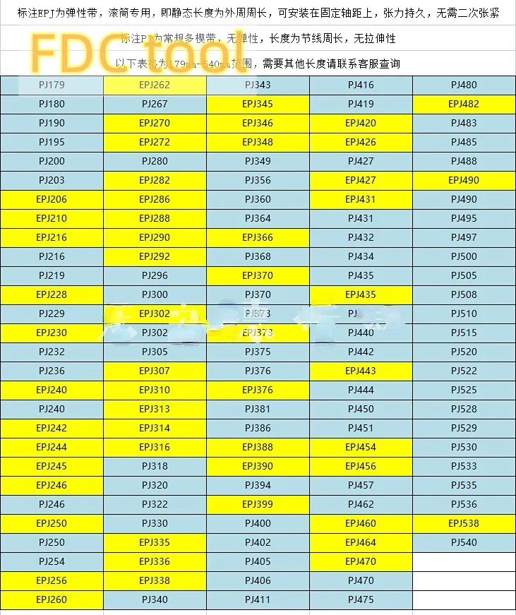 Transmission Belt 4EPJ307 310 313 316 335 348Drive belt Ribbed Belt for Bostitch Air Compressor 7EPJ373 EPJ376 388 390 370 399