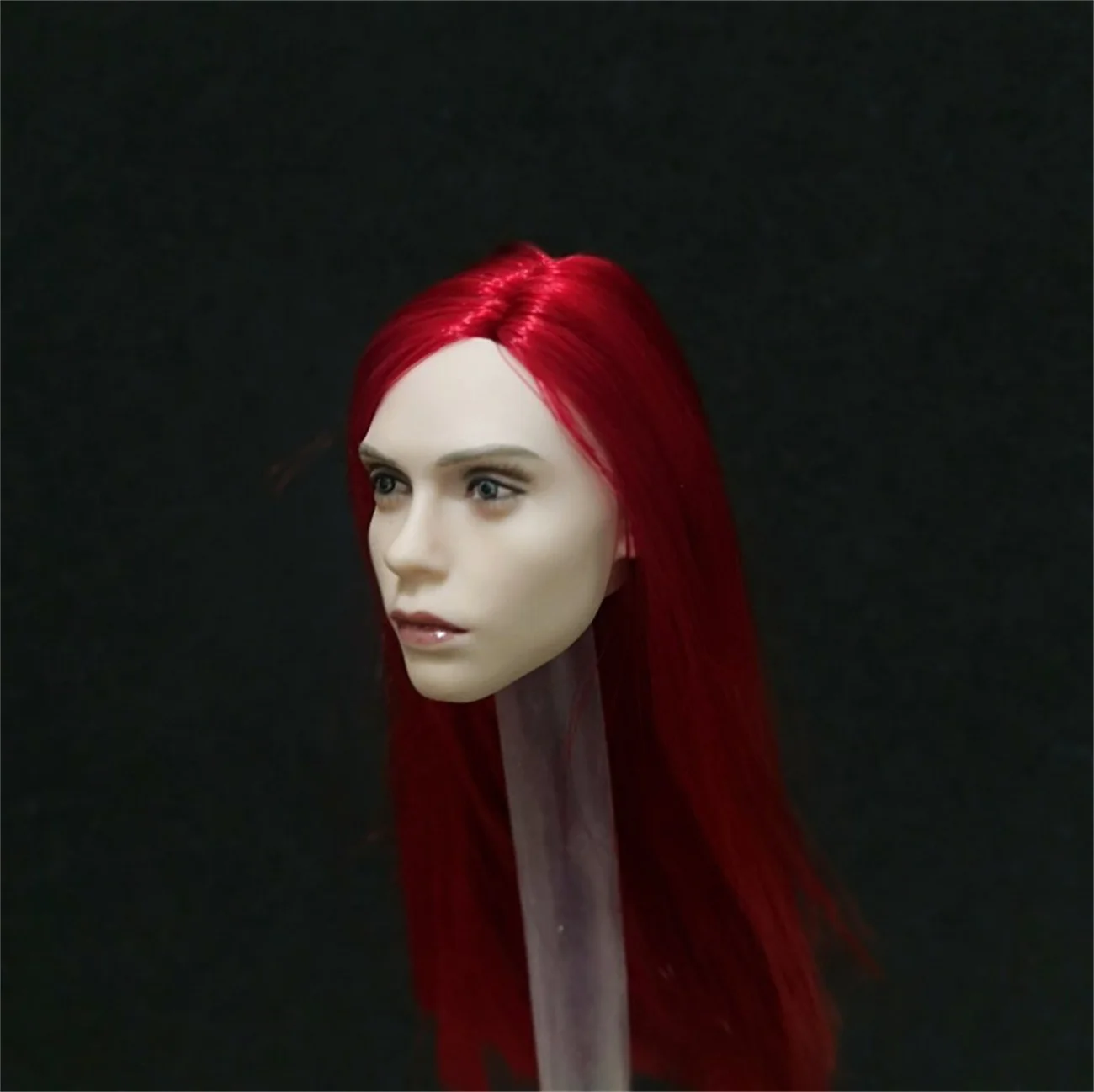 

1/6 Red long Hair beauty Little Loli Cute Expressions Girl Head Sculpture JiaoDoll For 12 inchPhicen Tbleague figure Toys