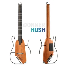 Donner Hush Intelligente Stille Gitaar Reizen Draagbare Afneembare Folk Headless Houten Gitaar