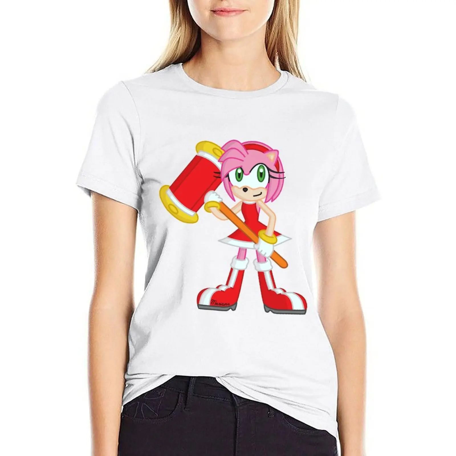 

Amy футболка с розами корейская модная летняя одежда больших размеров топы футболки для женщин